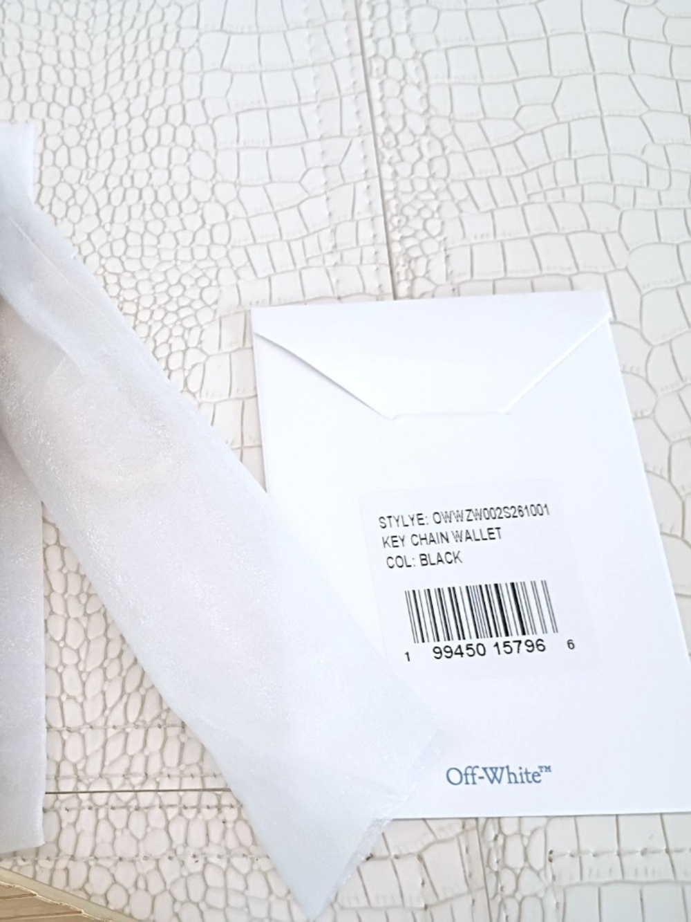 Rare (Hard to Find Brand New) Off-White Black Leather Zip Key Pouch Wallet Card - Picture 11 of 11